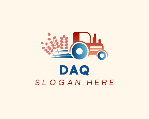 Flour - Tractor Wheat Farming logo design