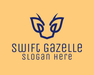 Gazelle - Wild Deer Animal logo design