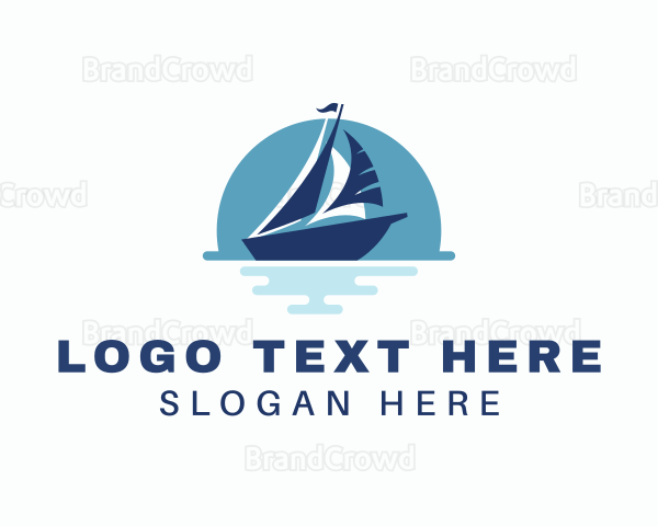 Sailing Sea Yacht Logo