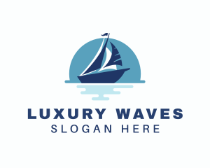 Sailing Sea Yacht  logo design