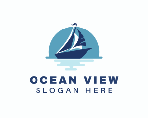 Sailing Sea Yacht  logo design