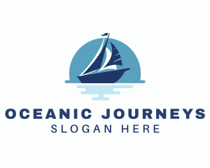 Voyage - Sailing Sea Yacht logo design