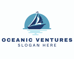 Sailing Sea Yacht  logo design