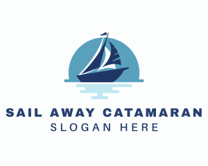 Sailing Sea Yacht  logo design