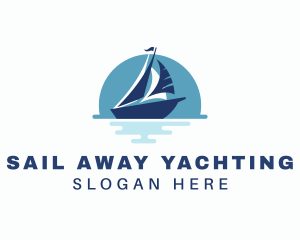 Sailing Sea Yacht  logo design