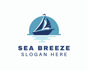 Sailing Sea Yacht  logo design