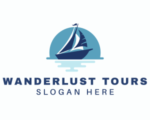 Sailing Sea Yacht  logo design