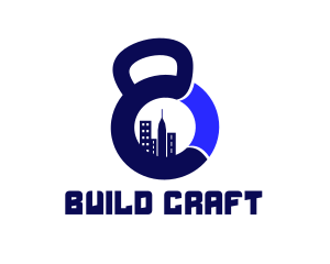 Kettlebell Building City logo design