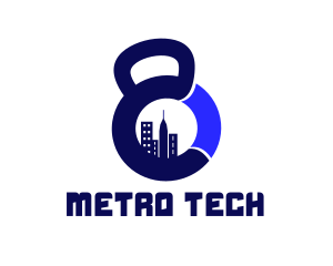 Metro - Kettlebell Building City logo design