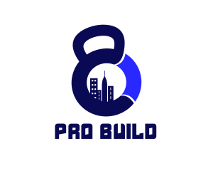 Kettlebell Building City logo design