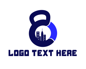 Metro - Kettlebell Building City logo design