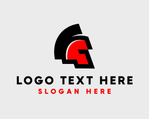 Helmet - Gaming Spartan Letter G logo design
