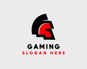 Gaming Spartan Letter G logo design