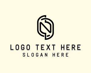 Generic Curved Letter N Logo