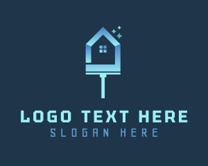 Clean - Gradient Vacuum Housekeeper logo design