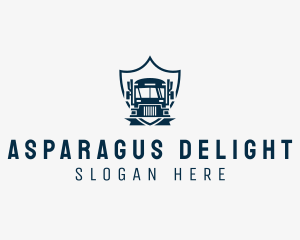 Delivery Truck Logistics Crest logo design