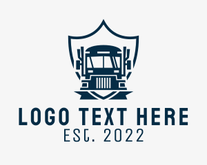 Delivery - Delivery Truck Logistics Crest logo design