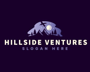 Hillside - Mountain Moon Travel logo design