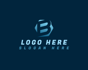 Media - Creative Hexagon Letter B logo design