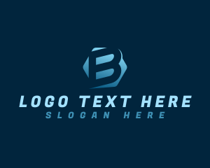 Clothing - Creative Hexagon Letter B logo design