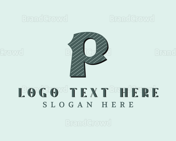 Stylish Brand Letter P Logo