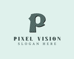 Stylish Brand Letter P logo design