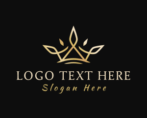 Elegant - Gold Premium Crown logo design