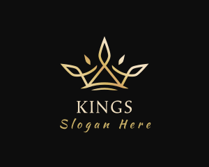 Gold Premium Crown logo design