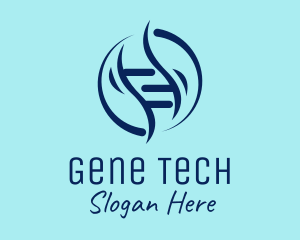 DNA Strand Genetics  logo design