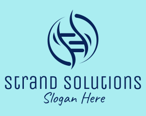 DNA Strand Genetics  logo design