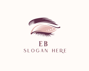 Beautician - Eyelashes Cosmetic Makeup logo design
