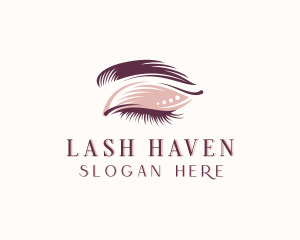 Eyelashes Cosmetic Makeup logo design