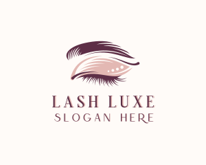 Eyelashes Cosmetic Makeup logo design