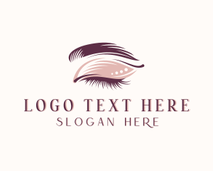 Eyelashes Cosmetic Makeup Logo