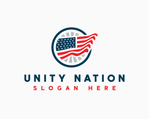 Patriotic USA Flag logo design