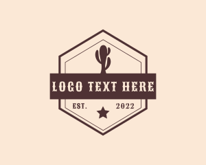 Sheriff - Western Cactus Bar logo design