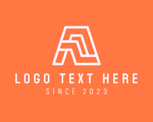 Initial - Geometric Construction Letter A logo design