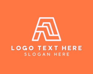 Brand - Geometric Construction Letter A logo design