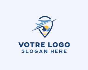 Locator - Airplane Travel Tourism logo design