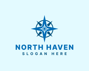 North - Sailing Travel Compass logo design