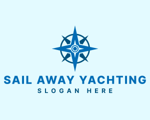 Sailing Travel Compass logo design