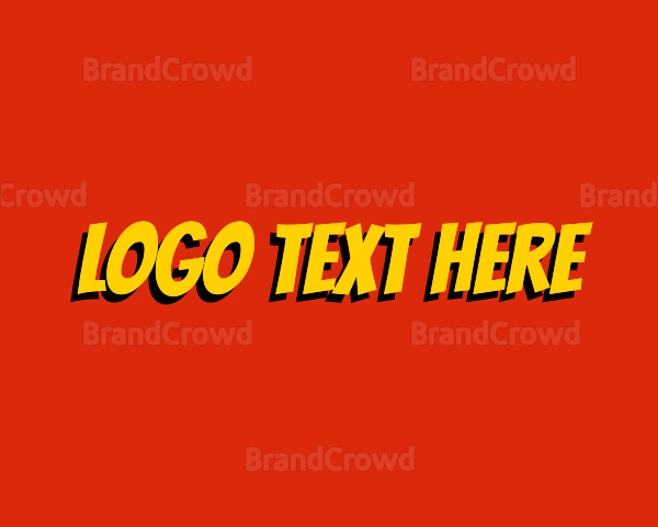 Yellow Comic Book Logo