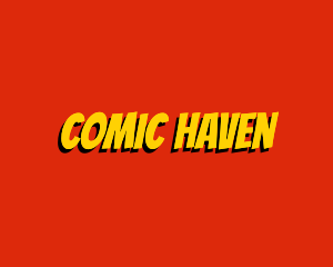 Yellow Comic Book logo design