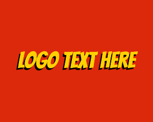 Action - Yellow Comic Book logo design