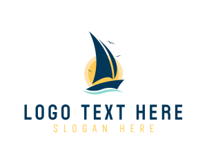 Boat - Summer Boat Sailing logo design