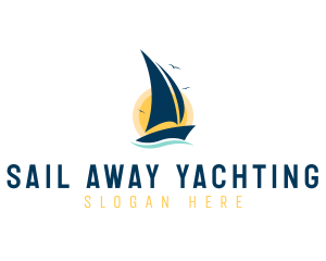 Summer Boat Sailing  logo design