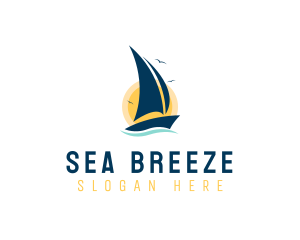 Summer Boat Sailing  logo design