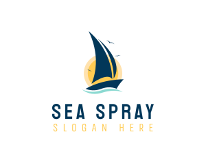 Summer Boat Sailing  logo design