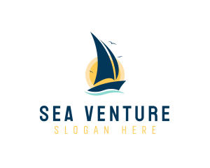 Summer Boat Sailing  logo design