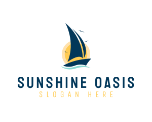 Summer Boat Sailing  logo design